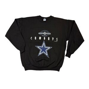 Salem Sportswear men’s L Large black 1993 vintage  Dallas cowboys sweatshirt EUC